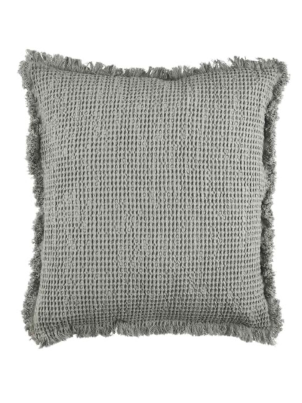 Set/2 Mud Pie Gray Waffle Weave Pillow Covers